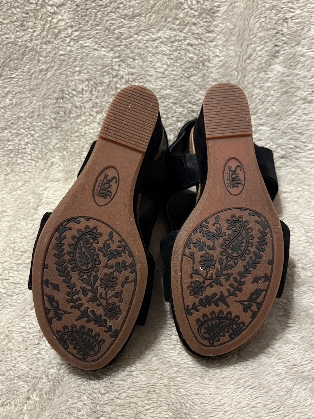 Women’s 7 Sofft Cohlee Suede Open Toe Wedge Sandal